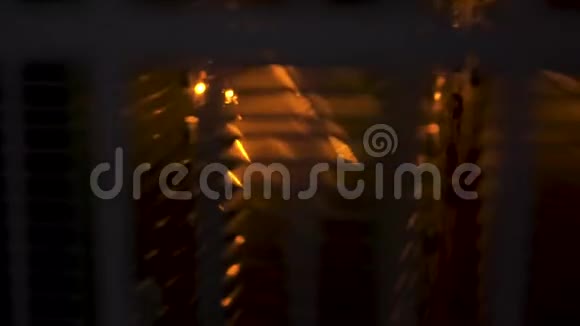 关闭暗锅炉房红外加热器库存录像在工厂里的金属结构视频的预览图