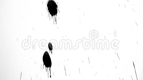 白色液体油漆飞溅的艺术极简主义背景视频的预览图