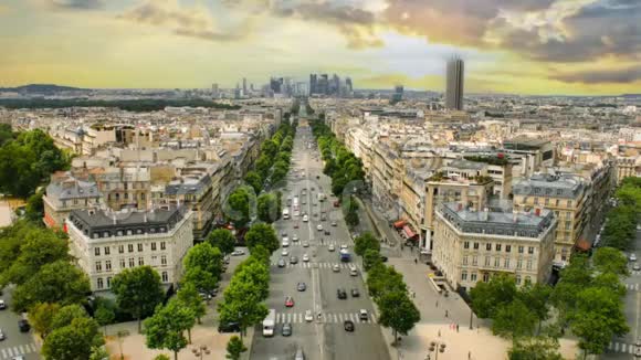 法国巴黎凯旋门防御区Cinemagraph4kView视频的预览图
