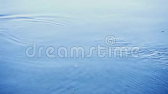 在蓝色水面上荡漾视频的预览图