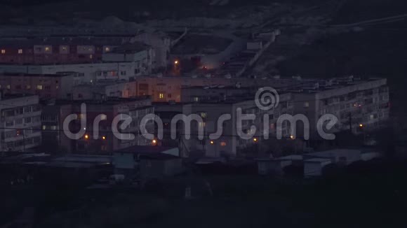 夜间城市的睡眠区景观视频的预览图