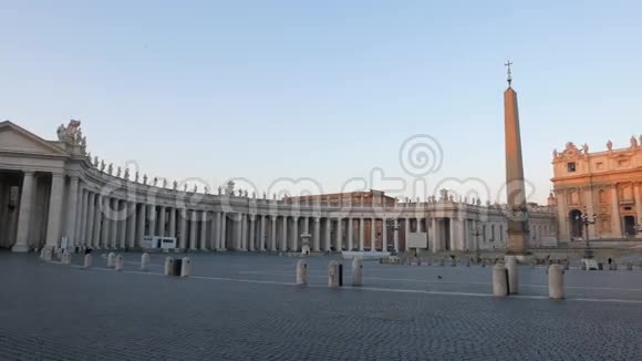 圣皮埃特罗广场日出时梵蒂冈罗马伊塔视频的预览图
