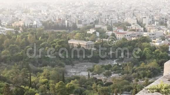 希腊雅典的赫菲斯托斯神庙视频的预览图
