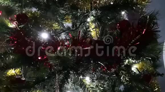 有装饰品的圣诞树视频的预览图