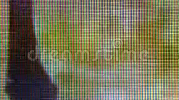 监视器像素的特写电视上的RGB像素视频的预览图