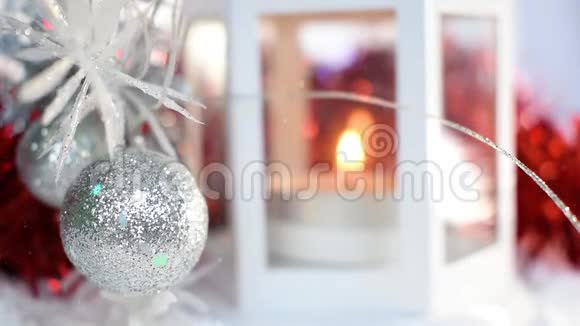 节日背景与灯笼圣诞节装饰视频的预览图