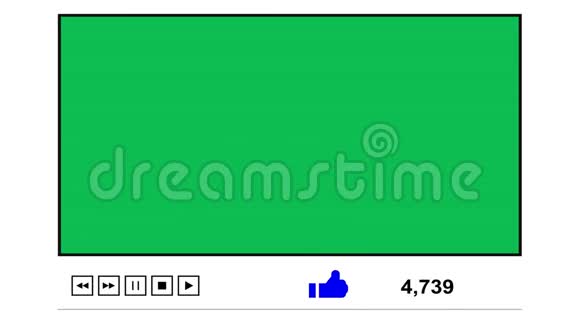 绿色屏幕视频播放器像数到一百万视频的预览图