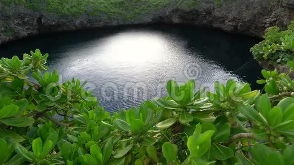 早上在冲绳石磨吉岛的托里池塘或托里艾克视频的预览图