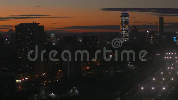 城市夕阳橙视频的预览图