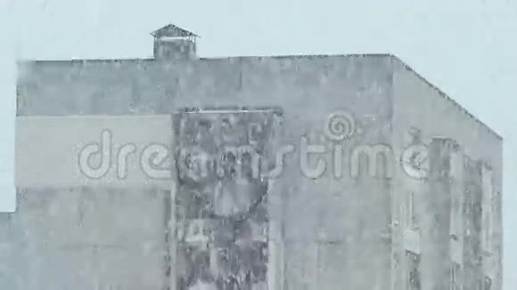 暴风雪中的房子视频的预览图