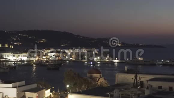 希腊米科诺斯岛的乔拉夜射视频的预览图