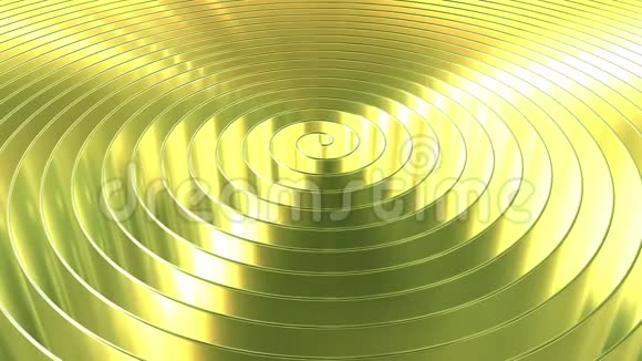 旋转闪亮的金色线圈循环三维动画视频的预览图