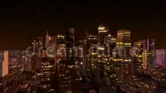 市中心地铁城市天际线空中环路视频的预览图