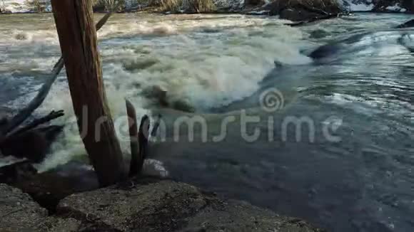 春汛期间的河流视频的预览图