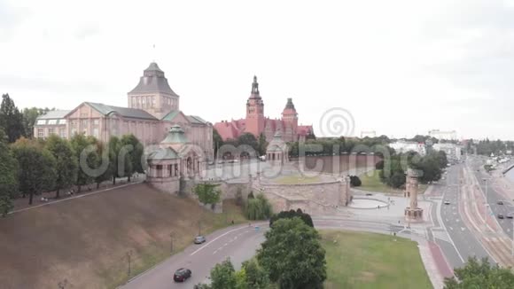 城市全景从树后4K视频的预览图
