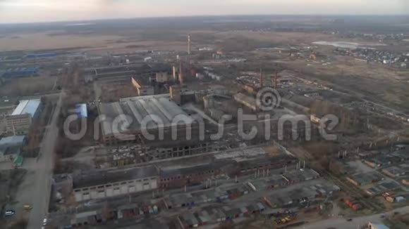 空中工业景观秋景视频的预览图