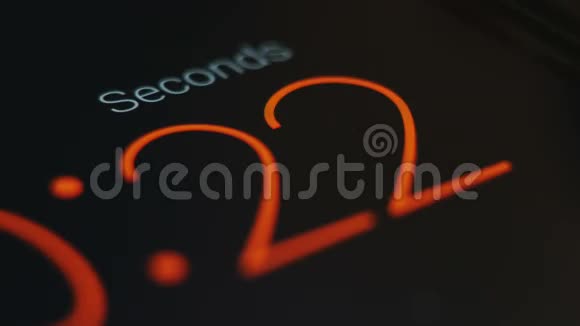 橙色细数字字体倒计时近在黑色背景视频的预览图