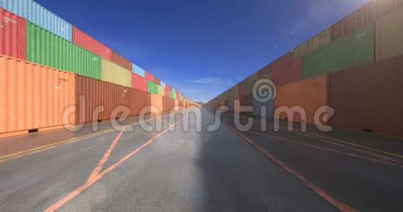 无尽的货物运输集装箱视频的预览图