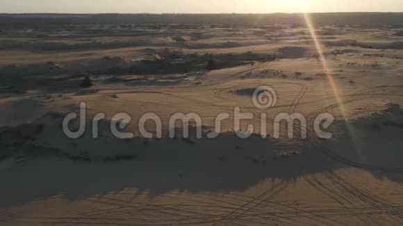 美丽自然日落时沙漠俄罗斯罗斯托夫地区视频的预览图