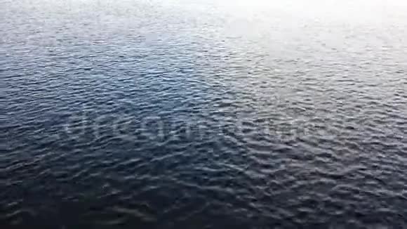 深蓝的水在池塘里摇曳视频的预览图