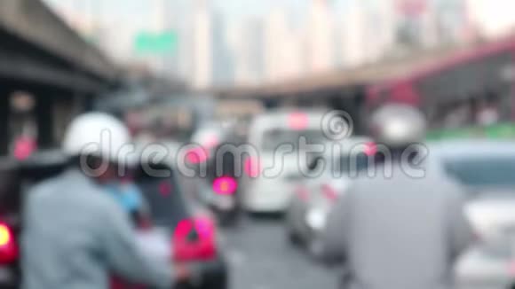 高峰时段泰国曼谷拉马3路堵车视频的预览图