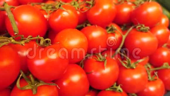 一堆有机的新鲜西红柿视频的预览图