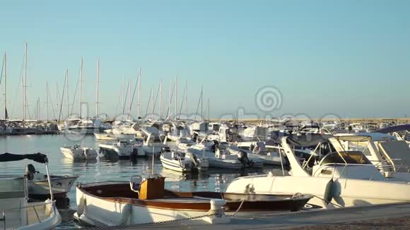 有游艇和船只的码头在福里奥伊斯奇亚视频的预览图