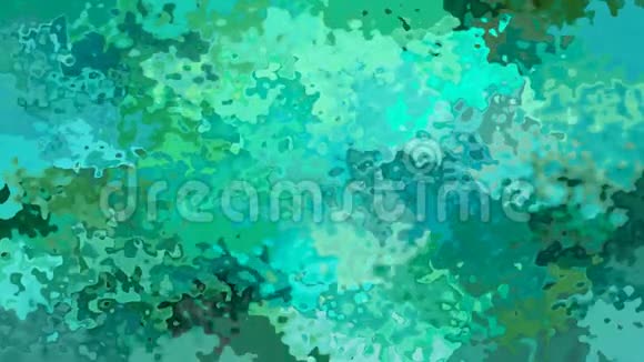 动画彩色背景无缝环视频水彩效果翡翠绿色钴茶和松木色视频的预览图