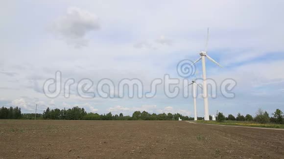 风力发电机从风力发电从风力发电自然动力工业视频的预览图