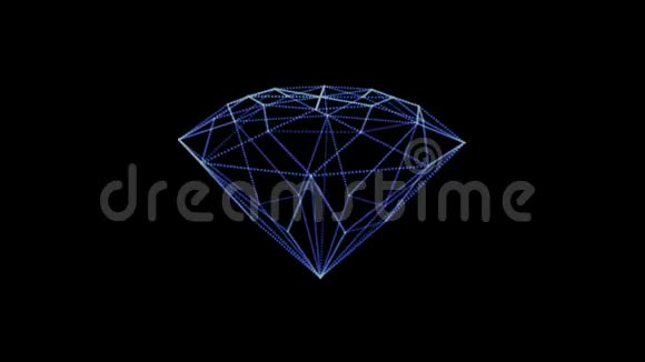 旋转钻石的全息图视频的预览图