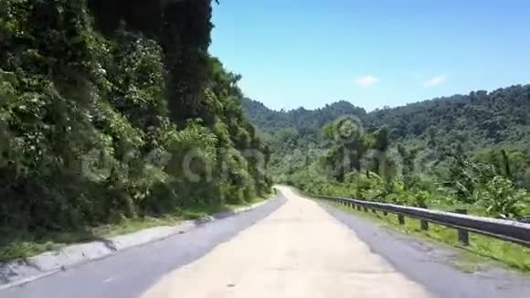 白色的公路和灰色的森林屏障视频的预览图