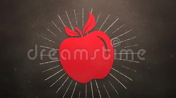 学校元素的特写镜头与苹果的教育背景视频的预览图