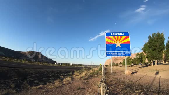 亚利桑那州欢迎标志时间流逝视频的预览图
