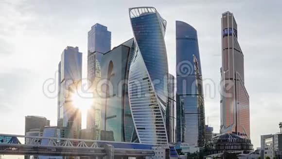 莫斯科城市商务中心时间推移视频的预览图