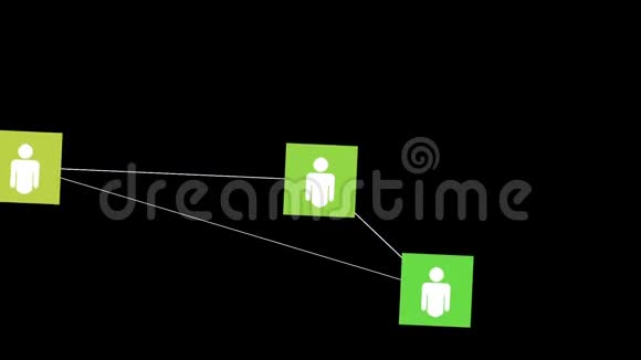 社交网络连接概念动画图标视频的预览图