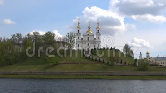 神圣休眠大教堂的景色白俄罗斯维捷布斯克视频的预览图