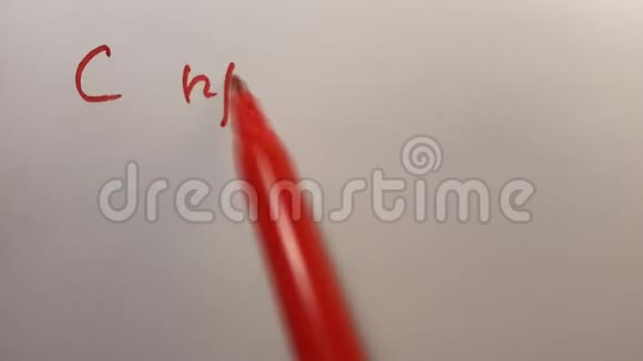 伴随着3月8日的春假红色标记书写文字的过程3月8日妇女节视频的预览图