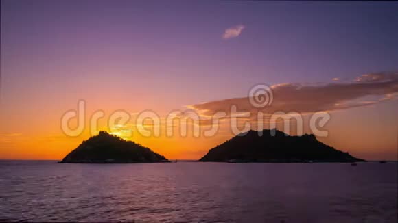 泰国岛景下日落时间图视频的预览图