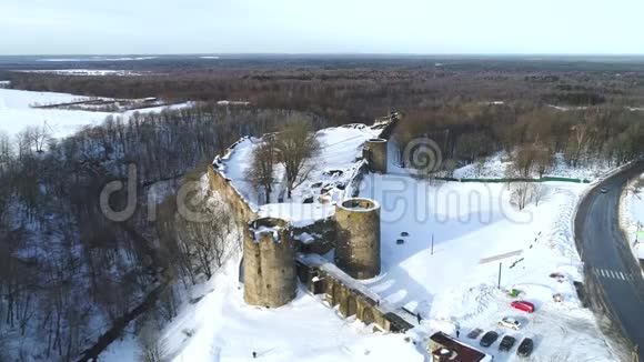飞越科波里要塞二月天航拍视频科波里俄罗斯视频的预览图