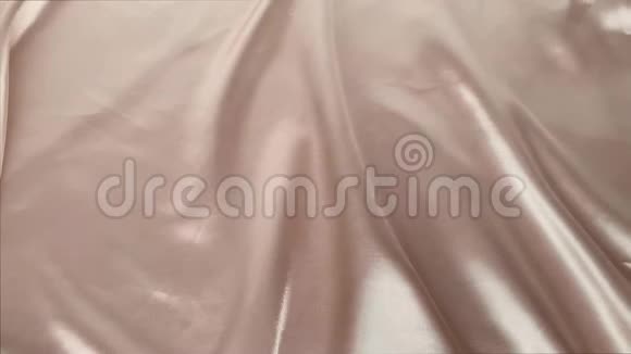 美丽的丝绸面料精致的奶油色小褶皱柔软流动豪华婚礼概念纹理视频的预览图