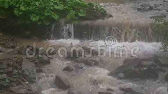雨后山河里的脏水视频的预览图