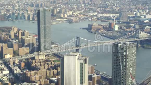纽约市东河曼哈顿大桥视频的预览图