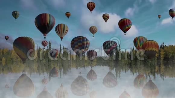 乘坐热气球飞行视频的预览图