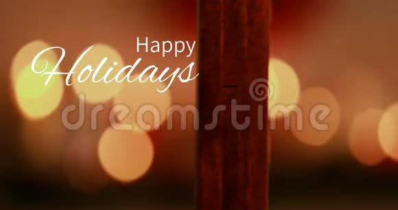节日快乐短信和圣诞装饰品4k视频的预览图