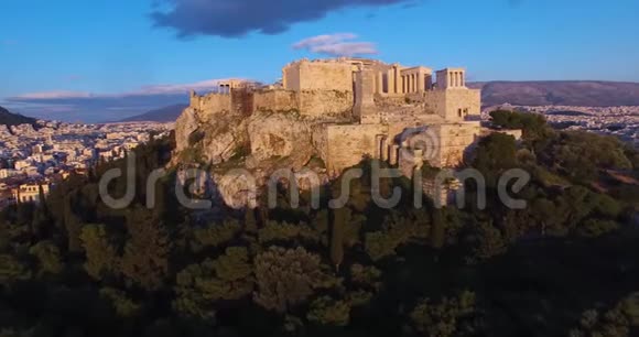 雅典卫城雅典古城的雅典和雅典卫城雅典的颂歌视频的预览图