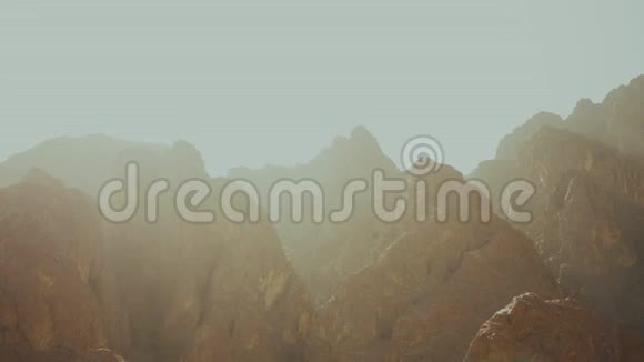 沙漠峡谷背景在热沙漠埃及西奈慢动作4k沿着岩石峡谷的游客组视频的预览图