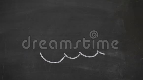黑板上的云和粉笔信息图表视频的预览图