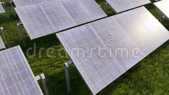 用于壁纸设计的太阳能电池板网格背景替代清洁能源未来的背景未来技术视频的预览图