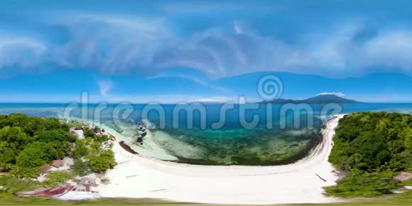 热带岛屿沙滩360VR菲律宾曼蒂古岛视频的预览图