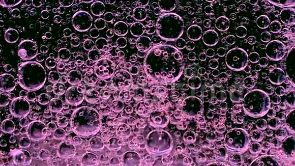 气泡在液体中的运动粉色视频的预览图